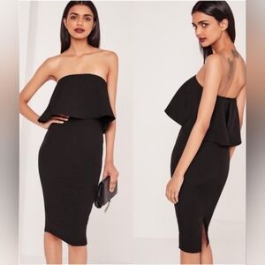 Missguided Sleeveless Frill Midi Dress, XXS or 0